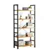 Estantería de cocina combinada de acero y madera multiusos, estante de almacenamiento de microondas de pie, estante para ollas, organizador de almacenamiento para el hogar, estantería