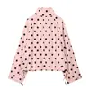 Aliexpress 2026 Primavera Nueva Moda Femenina Europea y Americana Chaqueta de Manga Larga de Lunares Anudada Top para Mujer K526163