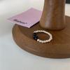 Anillo graffiti negro con cuentas para mujer diseño retro nicho moda personalizado anillo para dedo índice 2023 nueva moda