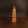 Enfeites de torre Wenchang de latão completo Pagode de treze camadas de nove camadas Decoração de entrada de mesa de escritório Artesanato Ornamentos