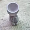 Vasos de Plantas Suculentas Nórdicos, Vasos de Flores de Vinil Simples e Criativos, Decoração de Mesa de Escritório, Plantas Pequenas em Vasos Preguiçosas Preto e Branco