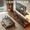 Mueble de TV Minimalista de Pie para Sala de Estar, Nuevo Modelo 2026, Estilo Vintage de Lujo Ligero, Mesa de Café y Mueble de TV para Apartamento Pequeño