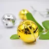 30,40, 50mm Campana Lacada Dorada Plateada Navideña Llavero para Árbol de Navidad Mascota Bolsa Accesorios DIY