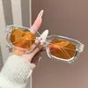 Nuevas Gafas de Sol Cuadradas Transfronterizas, Gafas de Sol Retro Modernas Versátiles para Mujer, Gama Alta, Adelgazantes, Montura Grande, Protección Solar y Protección UV
