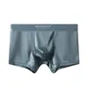 Ropa interior nueva de lujo de satén de seda helada para hombre, calzoncillos bóxer transpirables de verano, calzoncillos bóxer para hombre de nuevo estilo