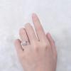 Sterling Silver 925 Snowflake 1 quilate moissanite aberto anel feminino simples ins ao vivo Dia dos Namorados anel de seis garras atacado