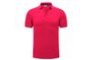 Algodón 95% spandex 5% cuello liso rojo ciruela rojo etiqueta bordada de fábrica negocio manga corta cuello de solapa camisa polo
