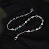 Pulseira de Prata S925 Esterlina com Pingente de Veado, Jade, Design Vintage de Luxo Leve, com Contas Redondas Sete Estrelas, Elegante e de Alto Padrão