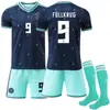 2627 Alemania Copa del Mundo Camiseta de Visitante Conjunto de Uniforme de Fútbol No. 13 Müller N.º. 8 Kroos No. 7 Havertz