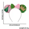 Nueva Diadema Corona Escoba Cabeza de Mickey Rosa Verde Diadema Decoración Fiesta Temática Wicked Diadema