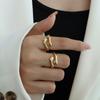 Marca Hands Embrace You Anillo Abierto Acero de Titanio Personalizado Anillo de Cola Anillo para Dedo Índice A203 Único
