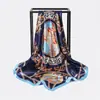 Bufanda de Seda Transfronteriza Europea y Americana de Amazon, Bufanda Cuadrada de 90, Moda de Alta Gama, Pañuelo Versátil para la Cabeza para Mujeres, Venta al por Mayor