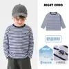 Camiseta Derecha para Niños Europeos Estilo Primavera y Otoño Top para Bebé Manga Larga Ropa para Niño Ropa Infantil 2026 Nuevo Estilo Ropa de Otoño para Niños Moderna