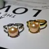 Aretes de plata de ley S925 con pasador de aguja, perla natural, letra M, M casa, joyería lisa para mujer, venta al por mayor