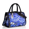 Bolso Bordado de Estilo Étnico Bolso Boston Estéreo para Viajes Bolso Cruzado Bordado de Peonías Estilo Chino