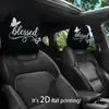 Funda para reposacabezas de coche con patrón de texto, funda para almohada de coche, funda de asiento a prueba de polvo, se puede personalizar con tu propio diseño como funda para reposacabezas y cuello
