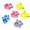Lindos Dibujos Animados Color Sólido Flor de Durazno Resina Accesorios DIY Pasador Joyería Pegamento en Crema Agujero Zapatos Materiales Hechos a Mano Mayoreo