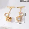 Hebilla de Collar de Perlas Llena de Corazón Hebilla Ot con Cadena de Extensión Hebilla de Acabado Hecho a Mano Hebilla de Conexión Cadena de Suéter Accesorios DIY