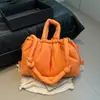 Bolsa de Algodón Suave con Plumón para Mujer 2025 Otoño e Invierno Nueva Bolsa Grande de Nailon de un Solo Hombro Cruzada Bolso Tote