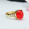 Anillo de Calcedonia Verde Emperador de Hielo de Guan Yu Ágata Anillo para Dedo Joyería Fábrica Venta al por Mayor y Entrega S4012602
