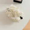 Pinza de Plátano de Flor Plegada Dulce Estilo Francés de Gama Alta para Añadir Volumen, Pinza para Cola de Caballo Estilo Perezoso Semiatada, Pinza Vertical de Moda para Mujeres