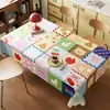 Toalha de Mesa Dopamina Impermeável e à Prova de Óleo, Não Precisa Lavar, Novo Modelo 2025, Luxo Leve, Sensação de Alta Qualidade, Toalha de Mesa de Jantar e Mesa de Centro Estilo Desenho Animado Ins