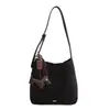 Bolsa Tote Simples Transfronteiriça para Mulheres 2025 Inverno Nova Tendência Grande Capacidade Luxo Leve Retro Versátil Ombro Transversal