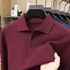Moda masculina no atacado: suéter de malha popular com gola dobrável e mangas compridas, nova camisa básica lisa casual de outono e inverno para homens