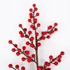 Flores artificiales de fruta de la fortuna de alta calidad, bayas rojas, fruto de acebo, fruta roja, fruta de la suerte, boda, sala de estar, flores artificiales al por mayor