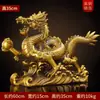Ornamentos de Dragão de Bronze Dragão de Latão Dragão dos Quatro Mares Dragão do Zodíaco em Forma de Dragão Cinco Garras Artesanato Escritório Decoração Pura para Casa Ornamentos