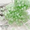 [vinho cozido de ameixa verde] vidro imitação jade contas soltas com contas pulseira de mão DIY colar corrente de celular acessórios material