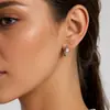 Liga de titânio F136, moissanita cor D, brincos de pino reto, titânio G23, design leve e luxuoso, versátil e estiloso, ear cuff, brincos femininos, joias