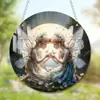Letrero Colgante de Disco Plano Acrílico Creativo Transfronterizo con Imagen de Princesa Fantasía Cuento de Hadas Belleza, Decoración de Ventana Atrapasoles, Letrero de Porche