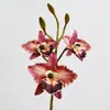 Flor Artificial de Silicona y Algodón Cattleya para Exhibición en Casa, Decoración de Bodas, Flores Artificiales, Flores Falsas, Decoración Fotográfica, Flores de Mesa