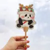 Panda de Frutas Papel de Abanico Caligráfico Creativo Atracción Turística Estilo Antiguo Fotografía Tendencia Nacional Abanico Souvenir Cultural y Creativo