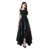 Vestido de Noite para Mulheres 2026 Novo Estilo Simples e Elegante Longo Preto para Banquete Hostess Digna Vestido de Socialite