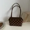 Bolso de Hombro de Moda y Tendencia, Bolso de Mano Simple y Versátil, Estilo Nuevo de Verano 2026, Lunares de Alta Calidad, Gran Capacidad