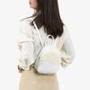 Mochila Estampada con Puntos y Diamantes Retro Mochila Pequeña Mini Mochila Delantera Distintiva Portatarjetas de Zapatilla Portamonedas para Sentarse en Tarjeta Bolso de Mujer