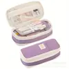 Estuche Plegable Retráctil, Doble Capa, Gran Capacidad, Resistente al Agua, Resistente a la Suciedad, Bolsa de Almacenamiento Multifuncional Estilo Coreano