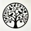 Árbol de la Vida Arte de Hierro Colgante de Pared Silueta de Animal Decoración de Pared para Sala de Estar Entrada Decoración Colgante de Metal para el Hogar Transfronteriza