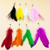 Cabeza de Repuesto Popular para Caña de Juguete para Gatos con Plumas Flotantes Grandes y Cascabel, Accesorio de Caña de Juguete para Gatos
