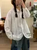 Nova Camisa Cardigan Jaqueta de Algodão Jacquard Bordado Artístico Crochê Estilo Japonês Manga Longa Versátil Solta Emagrecedora para Mulheres