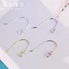 Ganchos para Orejas de Plata S925 Accesorios para Pendientes DIY Cabeza de Perla de Resorte Accesorios para Pendientes No Alergénicos Piezas