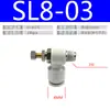 Conector de Engate Rápido para Tubo de Ar Tipo L Válvula Borboleta Válvula de Controle de Velocidade Conector de Válvula Reguladora de Metal Lsa/Sl6-01/Sl8-02