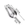 Pala de Hielo de Acero Inoxidable, Pala para Té Multiusos, Pala para Alimentos, Harina, Alimento, Frijol, Grano, Pala de Arroz Multifuncional Engrosada para Supermercado