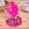 Máscara de Halloween de Media Cara para Mascarada de Princesa con Plumas Luminosas, Accesorios para Hombres y Mujeres, Fiesta de Adultos, Niños, Cara Completa, Lote