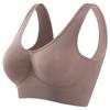 Ropa interior para mujer, talla grande, gordita, sin aros de acero, pecho pequeño, push-up, sujetador deportivo, fino, acolchado, sexy, parte inferior, hermoso chaleco