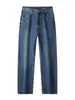 Roupas Masculinas Fengshe / Lançamento Primavera e Outono 2026 Jeans Masculino High Street Americano Retro Solto Reta Longa