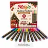 ¡Guau, tarjeta de Navidad DIY de bolígrafo de doble línea de 12 colores, juego de bolígrafos de colores fantasía con purpurina metálica, marcador para diario de estudiante