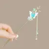 Grampo de Cabelo Flor Borboleta Estilo Antigo para Mulheres, Novos Acessórios de Cabelo Estilo Chinês de Alta Qualidade, Grampo de Cabelo, Grampo de Cabelo, Grampo de Cabelo, Franja Balanço em Degraus